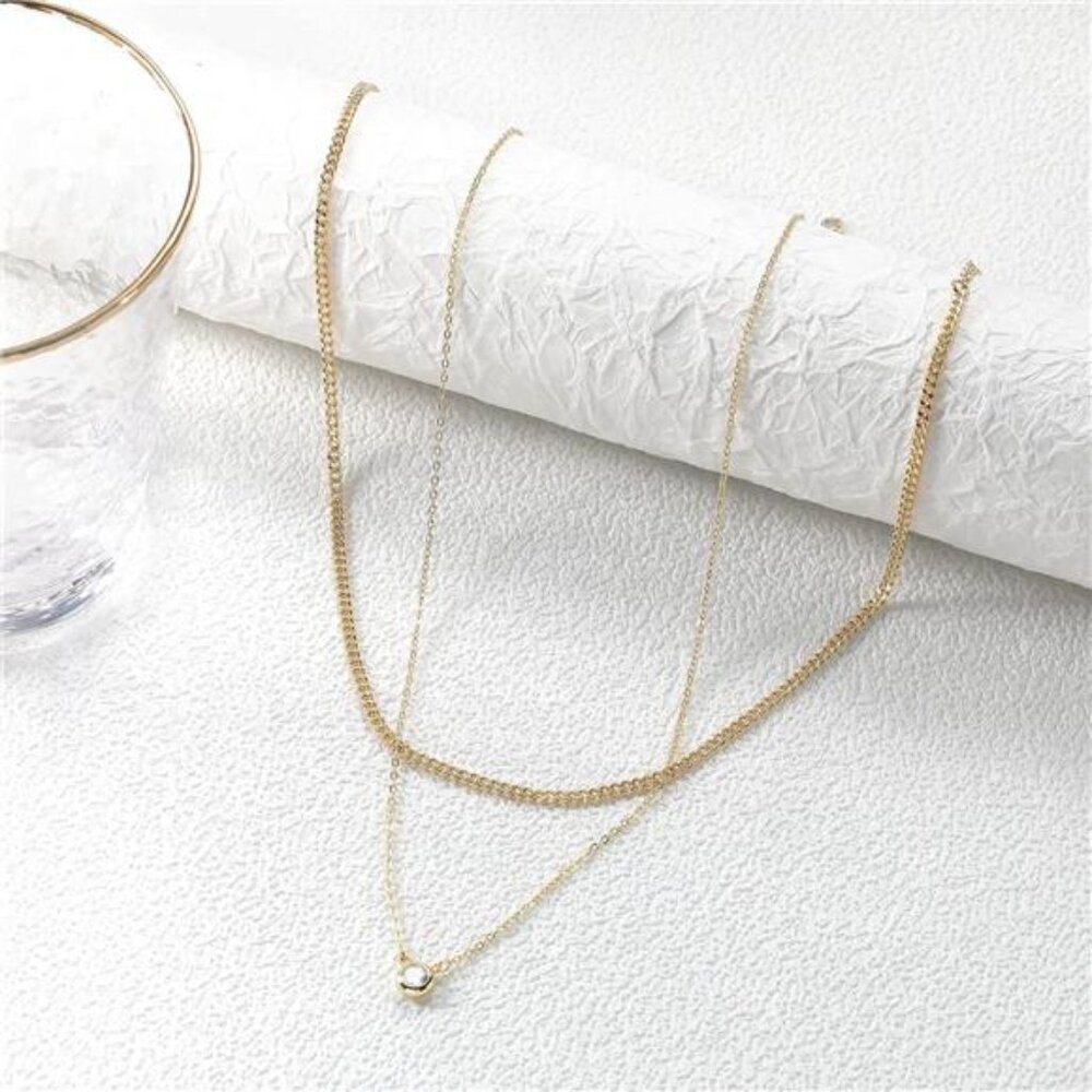 Diamond Necklaces for Women, Dainty 14k Gold/Sterling Silver Choker Necklace - Picture 6 of 6